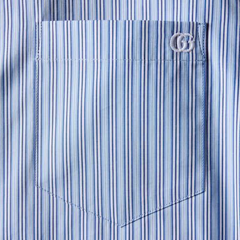 Camicia in popeline di cotone con ricamo