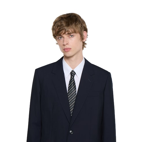 Cravatta in seta jacquard con Morsetto