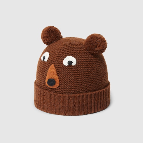 Bonnet pour enfant en laine avec broderie