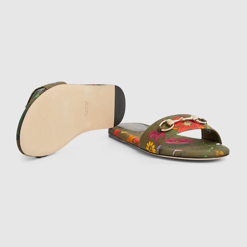 Women's slide sandal with Horsebit