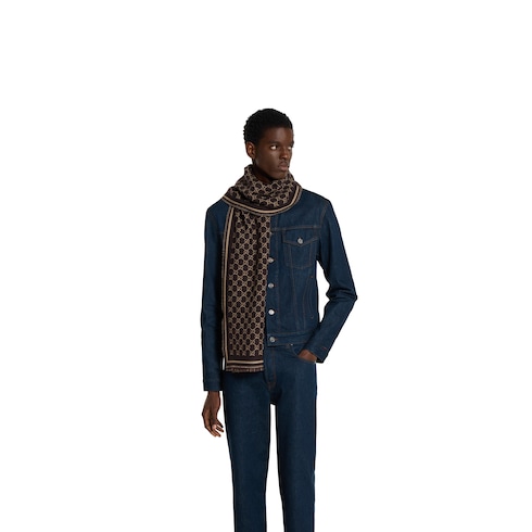 Écharpe en jacquard de laine GG