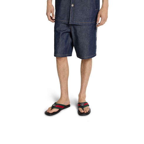 Men's thong sandal with Interlocking G