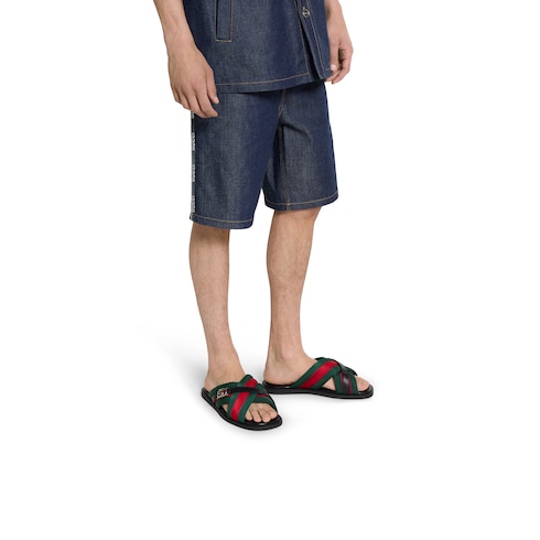 Men's Web sandal with Interlocking G