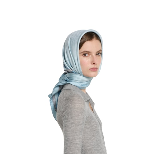 Printed GG silk jacquard carré