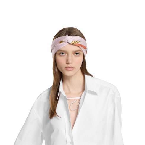 Printed GG silk jacquard carré