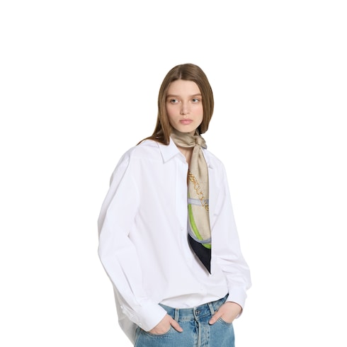 Printed GG silk jacquard carré