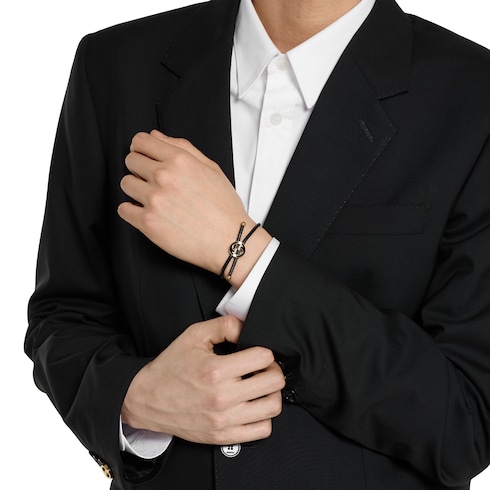 Bracelet with enamel Round Interlocking G