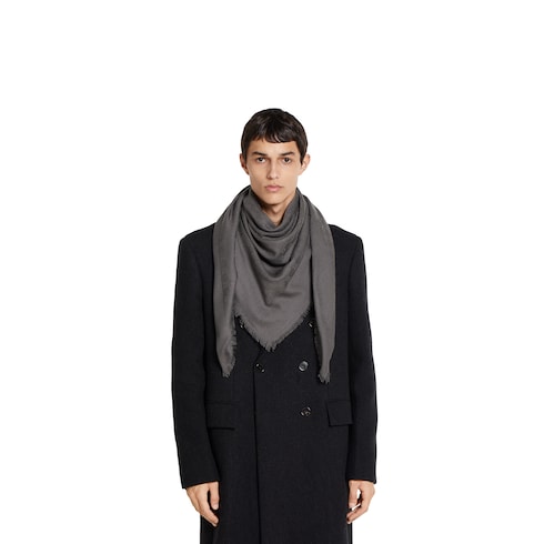 Scialle in lana e seta GG jacquard