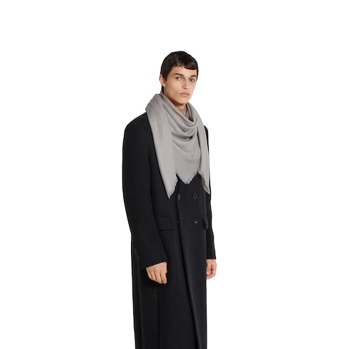 Scialle in lana e seta GG jacquard