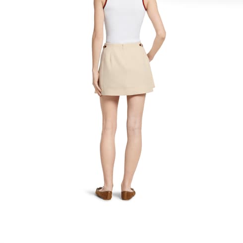 Short linen canvas skirt Detail 4