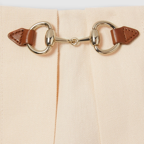 Short linen canvas skirt Detail 6