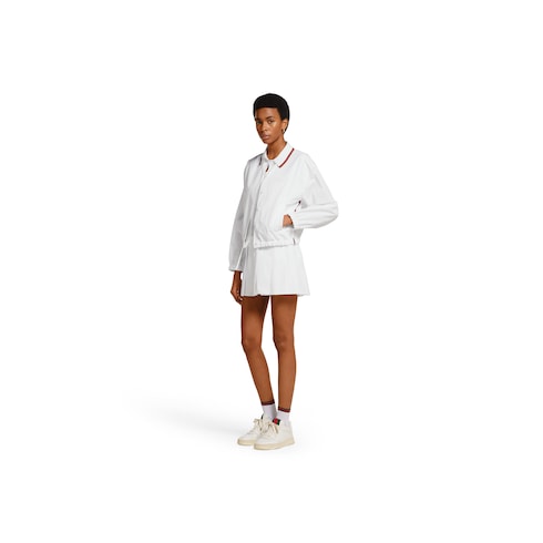 Cotton poplin shirt with drawstring