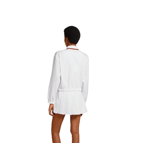 Cotton poplin shirt with drawstring