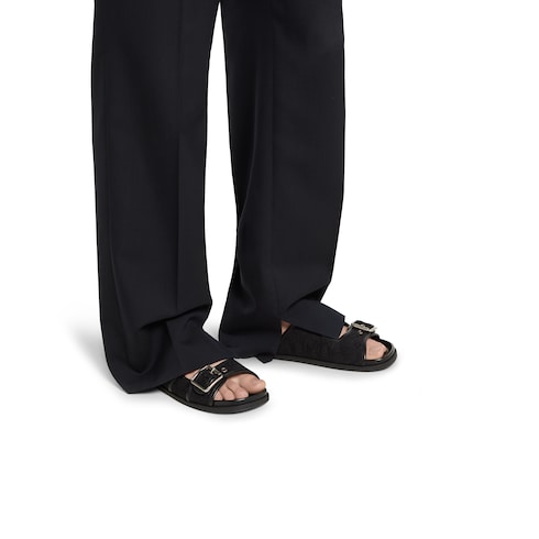 Men's slide sandal with buckles