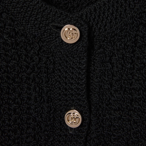 Stretch cotton knit cardigan