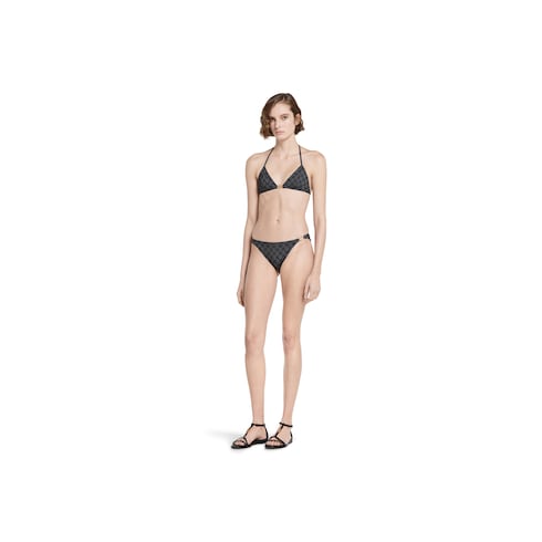 Printed GG stretch jersey bikini