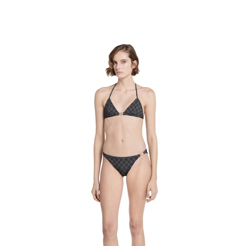 Printed GG stretch jersey bikini