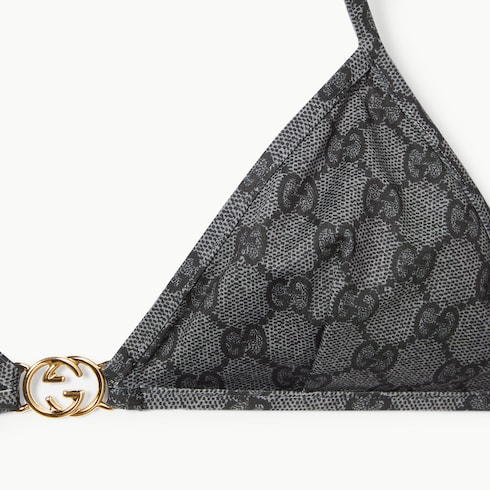 Printed GG stretch jersey bikini
