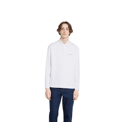 Cotton piquet polo shirt with Web