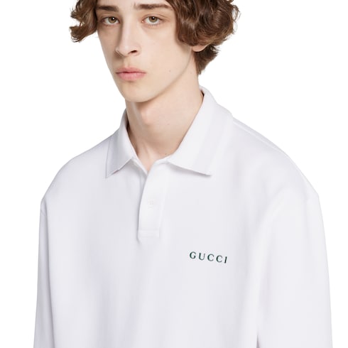 Cotton piquet polo shirt with Web