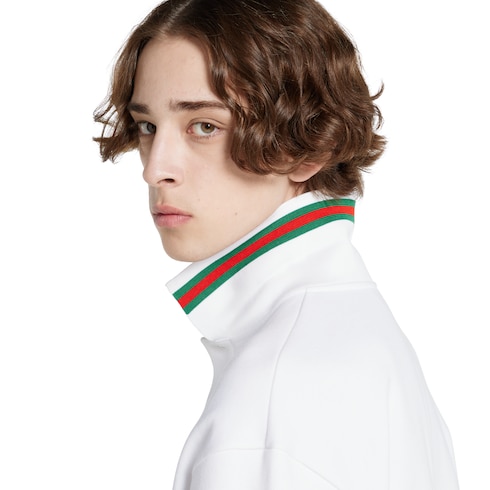 Cotton piquet polo shirt with Web