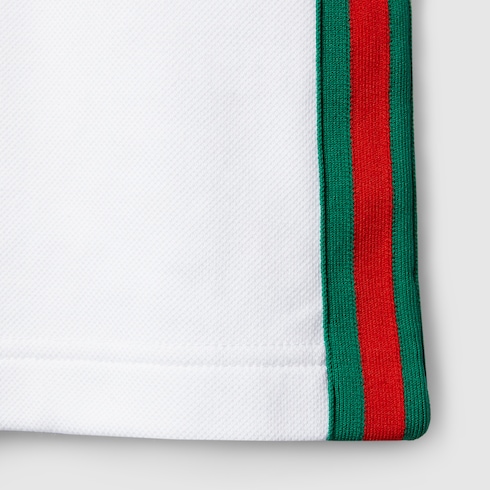 Cotton piquet polo shirt with Web