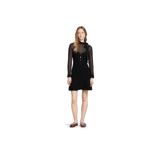 Stretch cotton knit dress