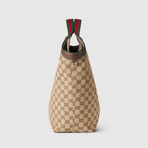 Gucci Giglio large tote bag in beige and brown GG canvas