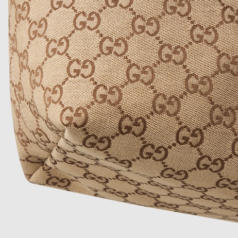 Gucci Giglio large tote bag in beige and brown GG canvas