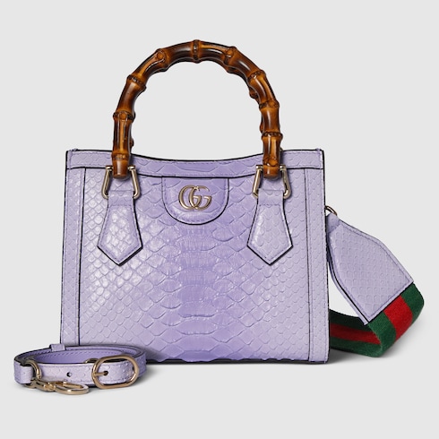 Gucci Diana small python tote bag