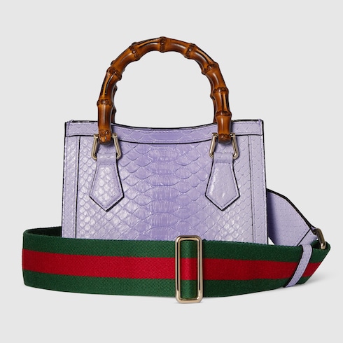 Gucci Diana small python tote bag
