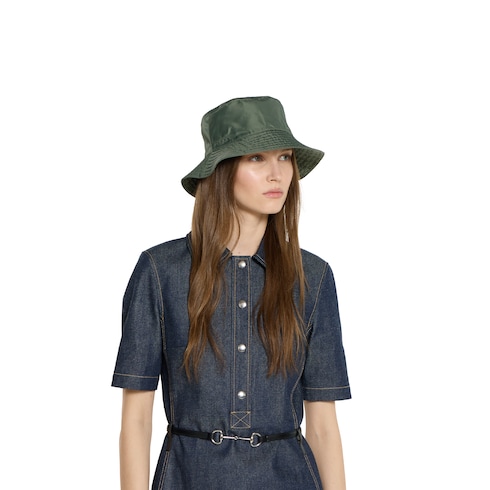 Reversible GG nylon bucket hat