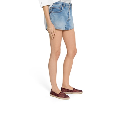 Women's crystal GG espadrille