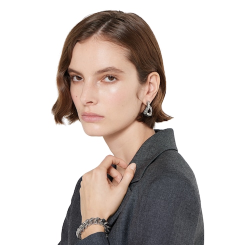 Gucci Signature engraved large earrings