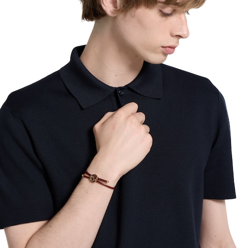 Bracelet with enamel Round Interlocking G