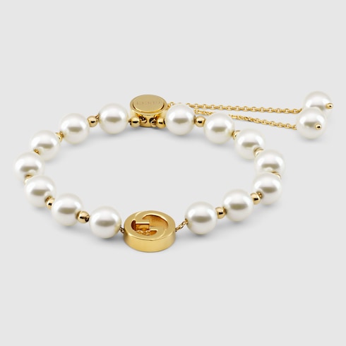 Gucci Interlocking pearl bracelet