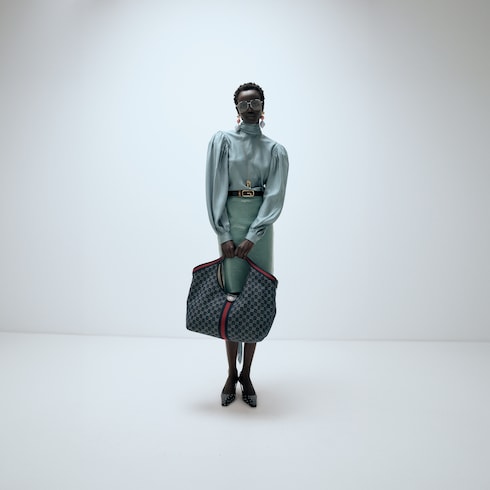 Borsa shopping Gucci Giglio misura grande