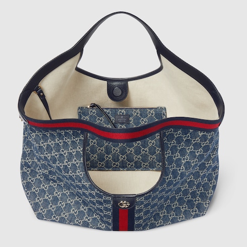 Borsa shopping Gucci Giglio misura grande