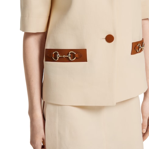 Veste en toile de lin avec détail Mors