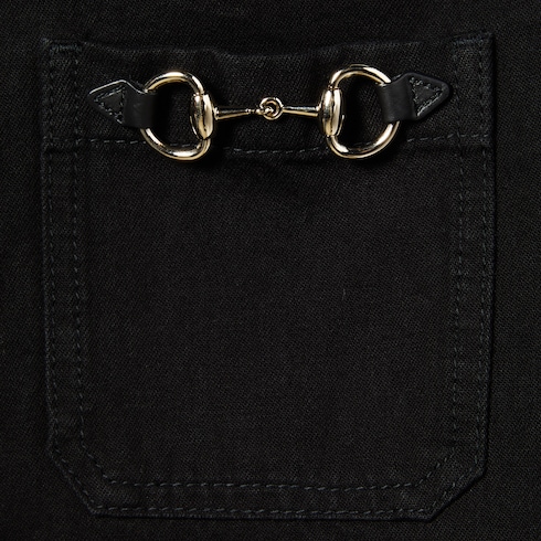 Denim shirt with Horsebit