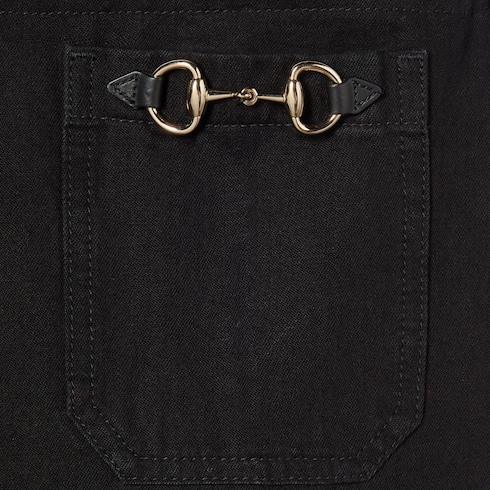 Denim skirt with Horsebit