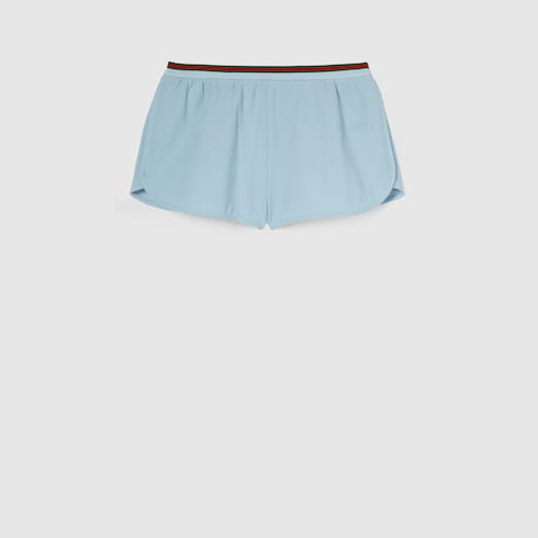 Cotton piquet shorts with Web