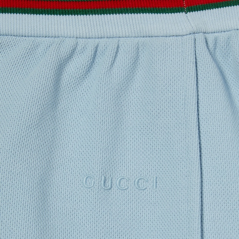 Cotton piquet shorts with Web