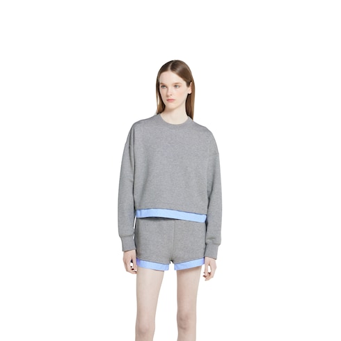 Cotton jersey sweatshirt with embroidery