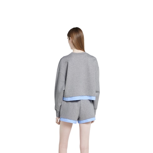 Cotton jersey sweatshirt with embroidery