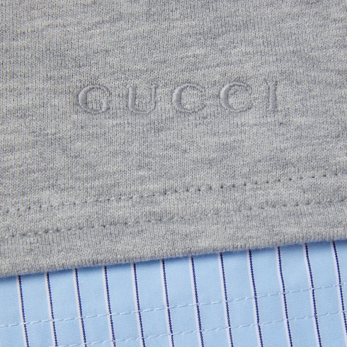 Short en jersey de coton avec broderie