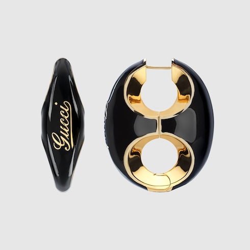 Gucci Marina Chain enamel earrings