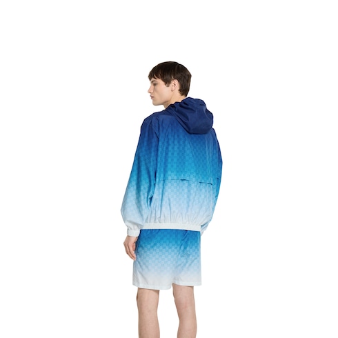 Veste zippée en popeline technique imprimée