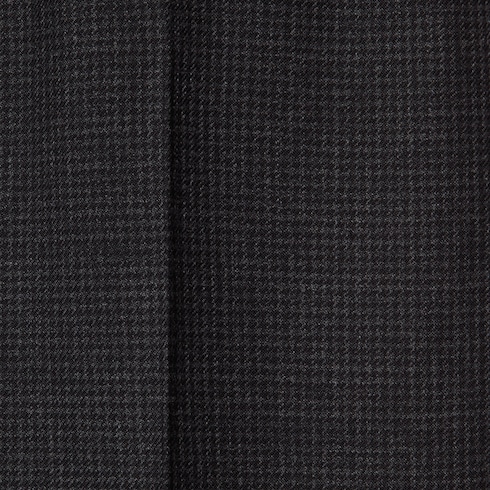 Pantalón de lana con pata de gallo y bordado