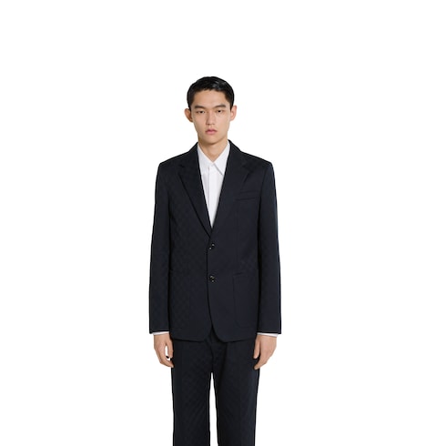 Giacca in gabardina di cotone GG jacquard